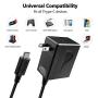 Kowela Charger Power Supply AC Adapter for Nintendo Switch and Switch Lite, Compatible with Console Dock and Pro Controller, 15V 2.6A Fast Charger, With 5ft Cable