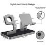 BENTOBEN Cell Phone Stand Compatible with Apple Watch Universal Desktop Stand Holder for iWatch Series 5/4/3/2/1 iPhone 11 Pro Max XS XR X 8 7 6S 6 Plus, Space Gray