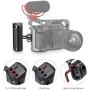 SMALLRIG Universal Aluminum Side Handle Grip for DSLR Camera Cage with Cold Shoe Mount Built-in Wrench, 1/4 Threaded Holes - HSS2425