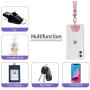 SS Phone Lanyard, Adjustable Detachable Neck Cord Lanyard Strap and Phone Safety Tether for All Phones and Case Combinations (Pink)