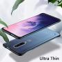Compatible with Oneplus 7 pro Case,ASONRL Clear Frameless Matte Hard PC Slim Shock Absorption TPU Bumper with Non-Slip Surface Rope Pull Ring Case (Yellow)