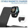 5 in 1 Wireless Charging Station for Apple Watch 5 Airpods Pro, Xperg Fast Wireless Charger Stand Dock Compatible with iPhone SE 11 Pro Max Xr X Xs Max/Samsung Note 10 S10 / Qi-Certified Phones