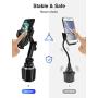 Car Cup Holder Phone Mount, SPARIN [Upgraded] Adjustable Car Phone Mount Cup Holder for iPhone 11/11 Pro / 11 Pro Max/X, Samsung Galaxy S20/S10/S9 Note 10/9/8, Google, GPS and More, Black