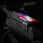 Bike Phone Front Frame Bag Bicycle Bag Cycling Phone Mount Top Tube Pouch Bag Bike Phone Case Holder Accessories Compatible with Mobile Phone Below 6.2”