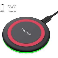 Yootech Wireless Charger,Qi-Certified 10W Max Fast Wireless Charging Pad Compatible with iPhone SE 2020/11/11 Pro/11 Pro Max/XR/XS/X/8,Samsung Galaxy S20/Note 10/S10/S9,AirPods Pro(No AC Adapter)