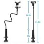Gooseneck Cell Phone Holder Bed, Lazy Bracket, Universal Mobile Phone Clip Stand, Flexible Long Arm Rotating Mount for for Bed, Office, Kitchen, iPhone, pad, Watching Movies