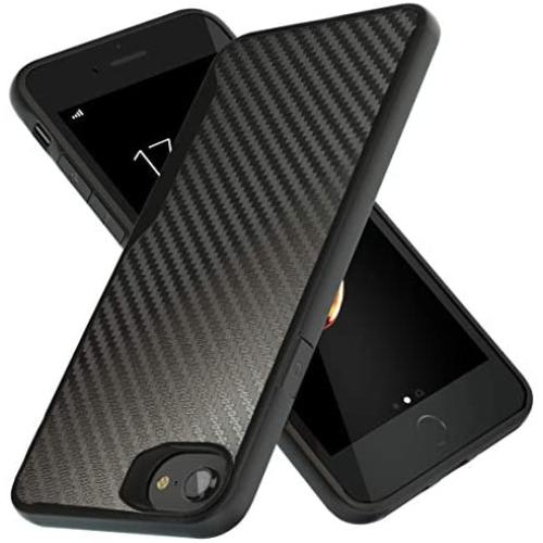 iPhone 7 Case | 10ft. Drop Tested | Carbon Case | Ultra Slim | Lightweight | Scratch Resistant | Wireless Charging | Compatible with Apple iPhone 7  - Black