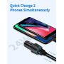 Fast USB Car Charger, 24W/4.8A Phone Automobile Chargers with 3.3ft Braided Cable, Compatible for Apple iPhone 11/Pro/Max/SE 2020/XS/XR/X/8/Plus/7/6/S, iPad/Mini/Air Dual Port Rapid Charge Car Adapter