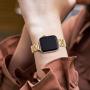 STIROLL Thin Replacement Band Compatible for Apple Watch 38mm 40mm 42mm 44mm, Stainless Steel Metal Wristband Women Men for iWatch 5/4/3/2/1 (Gold, 38mm/40mm)