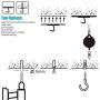 KIWI design VR Cable Management | Ceiling Pulley System for HTC Vive/Vive Pro Virtual Reality/Oculus Rift/PS VR/Microsoft MR/Samsung Odyssey VR Accessories (Black)