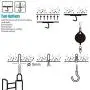 KIWI design VR Cable Management | Ceiling Pulley System for HTC Vive/Vive Pro Virtual Reality/Oculus Rift/PS VR/Microsoft MR/Samsung Odyssey VR Accessories (Black)