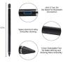 Stylus Pen for Touch Screens, Active Digital Pencil 1.5mm Fine Tip Smart Pen Rechargeable Drawing Stylus Compatible with iPhone iPad Mini/Air Smartphones & Tablets by BAGEYI (Black)