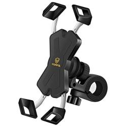 visnfa New Bike Phone Mount with Stainless Steel Clamp Arms Anti Shake and Stable 360° Rotation Bike Accessories/Bike Phone Holder for Any Smartphones GPS Other Devices Between 4 and 7 inches