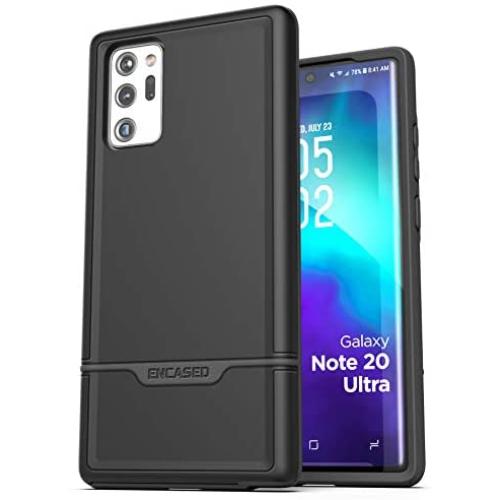 Encased Heavy Duty Galaxy Note 20 Ultra Case (2020 Rebel Armor) Military Grade Full Body Rugged Protective Cover (Samsung Note 20 Ultra) Black
