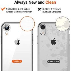TORRAS Crystal Clear iPhone XR Cases, [10X Anti-Yellowing] [Ultra Thin Slim Fit] Soft Silicone TPU Protective Cover Case for iPhone XR, Clear