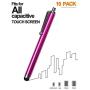 LIBERRWAY Stylus Pen 10 Pack of Pink Purple Black Green Silver Stylus Universal Touch Screen Capacitive Stylus for Kindle Touch ipad iPhone 6/6s 6Plus 6s Plus Samsung S5 S6 S7 Edge S8 Plus Note