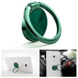 Phone Ring Holder Finger Kickstand - LANETNCY 360° Rotation Metal Ring Grip Stand for Strongly Magnetic Car Mount Compatible with All Smartphone(Green)