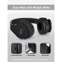 Over Ear Bluetooth Headphones, WXY Wireless Headset V5.0 with Built-in Mic, Micro TF, FM Radio, Soft Earmuffs & Lightweight for iPhone/Samsung/PC/TV/Travel(Black)