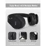 Over Ear Bluetooth Headphones, WXY Wireless Headset V5.0 with Built-in Mic, Micro TF, FM Radio, Soft Earmuffs & Lightweight for iPhone/Samsung/PC/TV/Travel(Black)