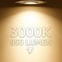 TORCHSTAR 4 Inch 12W Gimbal LED Recessed Lighting with Junction-Box, 90W Eqv. ETL & Energy Star Listed Dimmable Downlight, 950lm, CRI 90+, 3000K Warm White, 5 Years Warranty, Pack of 4