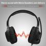 SADES SPIRIT SA721 Black Stereo Gaming Headset for Xbox One,PS4,PC,Noise Cancelling Over Ear Headphones with Mic,Soft Ear Cushion,3.5mm Jack Cable for Laptop Tablet Smartphone Nintendo