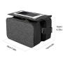 MoKo Bike Front Frame Bag, Bicycle Top Tube Bag Bike Phone Mount Bicycle Waterproof Phone Dry Bag with Touch Screen Cycling Pack Bike Pack Accessories for Bike for Mountain Road Bikes - Black & Gray