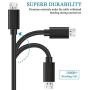 Micro USB Cable,15Ft Extra Long PS4 Controller Charger Cable,DEEGO Durable Android Charging Cord Data Sync Cable for Samsung Galaxy S7 Edge S6 S5,Note 5,Note 4,LG G4,Moto G5,Android Phone,Camera,Black