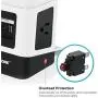 SAFEMORE USB Surge Protector Power Strip with 2 USB Charging Station,3 Power Outlet and 6.5Ft Extension Cord Power Tower for Nightstand Accessories,Tabletop, Game,Smartphone, White & Black SAFEMORE USB Surge Protector Power Strip with 2 USB Charging Station,3 Power Outlet and 6.5Ft Extension Cord Power Tower for Nightstand Accessories,Tabletop, Game,Smartphone, White & Black