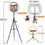 Ring Light with Stand, LED Selfie Ring Light YouTube Video Makeup Phone, 2020 Newest for YouTube Video/Photography (Black-12 Inch)