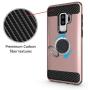 Samsung Galaxy S9 Plus Cell Phone Case with Friendly Tempered Glass Screen Protector Accessories Magnetic Ring Holder Stand Kickstand Protective Cover for Glaxay S9plus S9+ 9S Edge 9+ S 9 9plus Women
