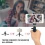 Metal Mini Tripod + Ball Head Mount, with 1/4 Inch Screw Desktop Tabletop Stand Tripod Mount for Smooth 4, Osmo Mobile, Vimble 2, Gimbal Handle Grip Stabilizer and All Cameras - 2864