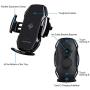Wireless Car Charger, Anstop 2-in-1 Cup Holder Phone Mount Air Vent Holder Auto Clamping Qi Fast Charging Cell Phone Holder Compatible iPhone 11/Xs Max/XS/XR/X/8/8+ (Black Wireless)