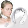 Intelligent Neck Massager, Portable Neck Massage with Heated Pulse Cordless Massage Equipment with 3 Modes 15 Speeds at Home Office Outdoor Travel Car Airplane, Gifts for Women Men Dad Mom