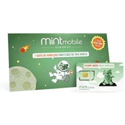 Mint Mobile Starter Kit | Verify Compatibility with Our Talk, Text & Data Plans (3-in-1 GSM SIM Card)