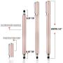 Bargains Depot 2-in-1 Stylus Touch Screen Pen for iPhone, Ipad, iPod, Tablet, Galaxy and More with 20Pcs Rubber Tips-Rose Gold