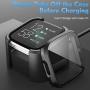 OYODSS Hard Case Compatible with Fitbit Versa 2 with Screen Protector, Hard PC Case Slim Tempered Glass Screen Protector Overall Protective Cover for Fitbit Versa 2 Smartwatch