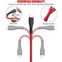 Micro USB Cable, Cabepow Android Charger Cable 6ft, Durable Premium Nylon Braided 2.4a Fast Charger Cord Compatible with SSamsung Galaxy S7 S6 S5 J3 J3V J5 J7 J7V Note 5, LG K40 K20, Moto G4 G5(3pack)