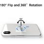 Attom Tech Transparent Phone Ring Holder Grip 360 Degree Free Rotation, Clear Cell Phone Finger Ring Kick-Stand for - for iPhone X 8 7 Plus 6S 6 5s 5 SE, Galaxy S9 S8 S7 S6 Edge, Note 8 5 4(Silver)