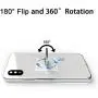 Attom Tech Transparent Phone Ring Holder Grip 360 Degree Free Rotation, Clear Cell Phone Finger Ring Kick-Stand for - for iPhone X 8 7 Plus 6S 6 5s 5 SE, Galaxy S9 S8 S7 S6 Edge, Note 8 5 4(Silver)