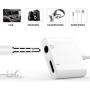 for iPhone Adapter 3.5 mm Jack Headphone and Splitter Charger Adapter for iPhone 11/11 Pro Max/XS/XS Max/XR/8/8 Plus/7/7 Plus 3.5mm Aux Audio Earphone Charger Cable Adaptor Connector Support All iOS