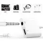 for iPhone Adapter 3.5 mm Jack Headphone and Splitter Charger Adapter for iPhone 11/11 Pro Max/XS/XS Max/XR/8/8 Plus/7/7 Plus 3.5mm Aux Audio Earphone Charger Cable Adaptor Connector Support All iOS