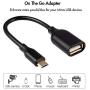 OTG Cable for Android Male Micro USB to USB A-Female, EVISTR USB 2.0 Cell Phone OTG Cable 6inch On The Go Adaptor for Samsung Sony, Android Smartphone Tablet