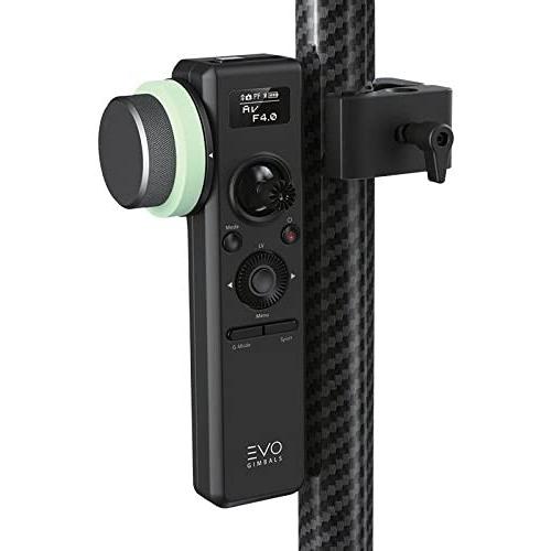 EVO Gimbals Pro-Focus Remote with Follow Focus Control for EVO RAGE3 or Zhiyun Crane 2 Camera Stabilizer - Camera Setting Control, OLED Screen Plus G-Mode Remote Motion Tracking