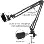 ChromLives Phone Overhead Video Stand Articulating Arm Phone Mount Overhead Table Top Mount Flexible 360° Rotation Cell Phone Clip Holder for Streaming Phone Baking Crafting Videos Cooking and More