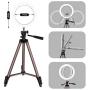 Emart 10-inch 10 Colors & 10 Brightness Levels RGB Selfie Ring Light with Adjustable Tripod Stand & Cell Phone Holder, Dimmable LED O Ring Light for Live Stream, YouTube Video, Makeup