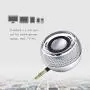 Mini Portable Speaker, 3W Mobile Phone Speaker with 250mAh Lithium Battery Line-in Speaker with Clear Bass 3.5mm AUX Audio Interface, Plug and Play for iPhone, iPad, iPod, Tablet, Computer (White)