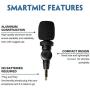 Saramonic SmartMic Mini Condenser Flexible Microphone for Smartphones,Vlogging Microphone for iPhone and YouTube Video, Mic for iOS Apple iPhone 7 7s 8 X 11 6 6s iPad and Android Phone