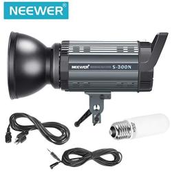 Neewer S300N Professional Studio Monolight Strobe Flash Light-300W 5600K with Modeling Lamp,Aluminium Alloy Professional Speedlite for Indoor Studio Location Model Photography and Portrait Photography