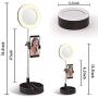 Velouer LED Ring Light, with Makeup Mirror with Stand and Phone Holder, Perfect for Live Streaming & YouTube Video, Photography, 3 Light Modes and 11 Brightness Levels