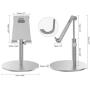 Cell Phone Stand, IKEEPI Angle Height Adjustable Cell Phone Stand for Desk,Thick Case Friendly Phone Holder Stand for Desk, Compatible with All Mobile Phones
